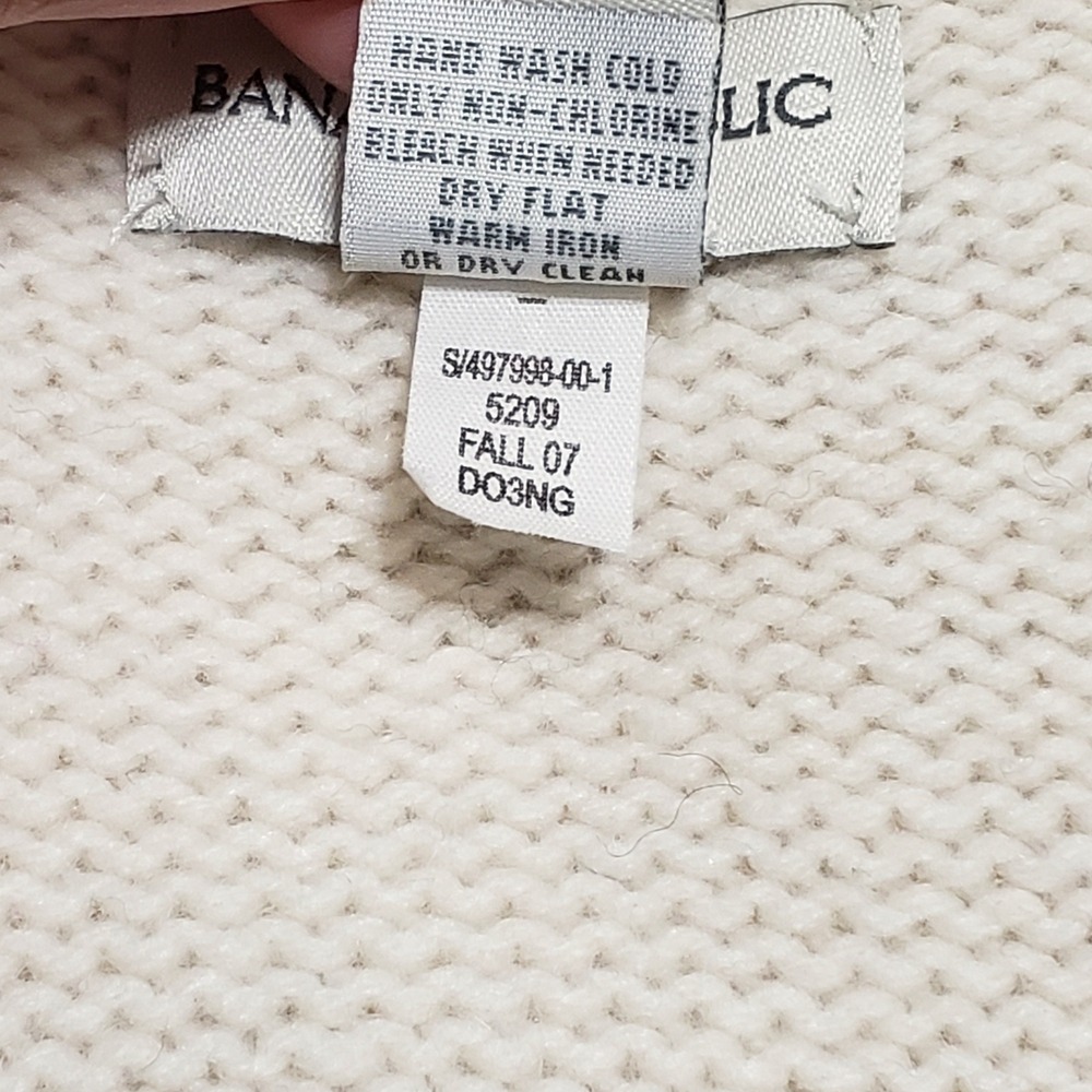Vtg Banana Republic‎ Womens Fair Isle Wool Angora Sweater Vest Cream Sz M - Picture 7 of 11